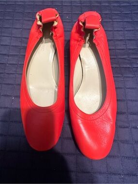 Everlane Red Women's Heels - Elastic Back Slip-On